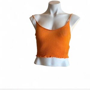 Orange Zara crop top size medium